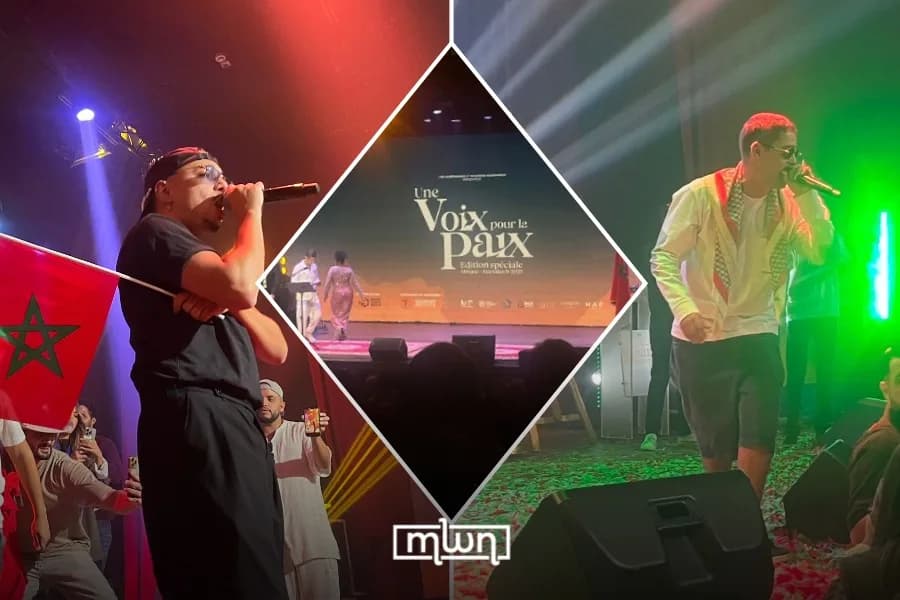 Performance artistique lors d'Une Voix pour la Paix 2025 à Marrakech