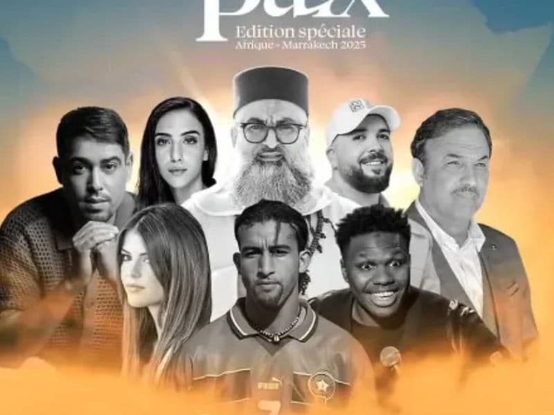 Affiche média de l'édition spéciale Afrique Une Voix pour la Paix à Marrakech
